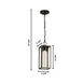 Walker Hill LED 5.39 inch Matte Black Outdoor Pendant
